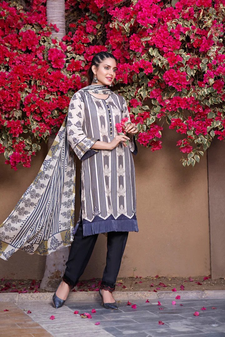 2PC PRINTED UN-STITCHED SUITS-RZC-1104