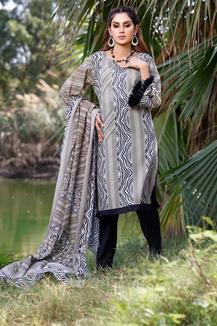 2PC PRINTED UN-STITCHED SUITS-RZL-1091