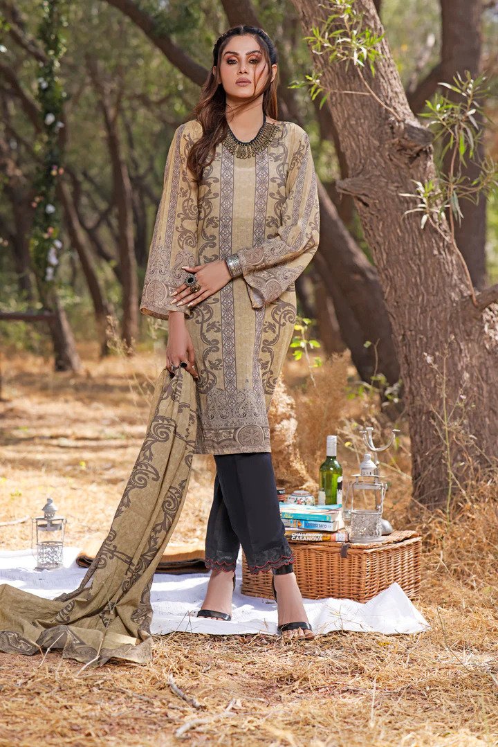 2PC PRINTED UN-STITCHED SUITS-RZL-1092