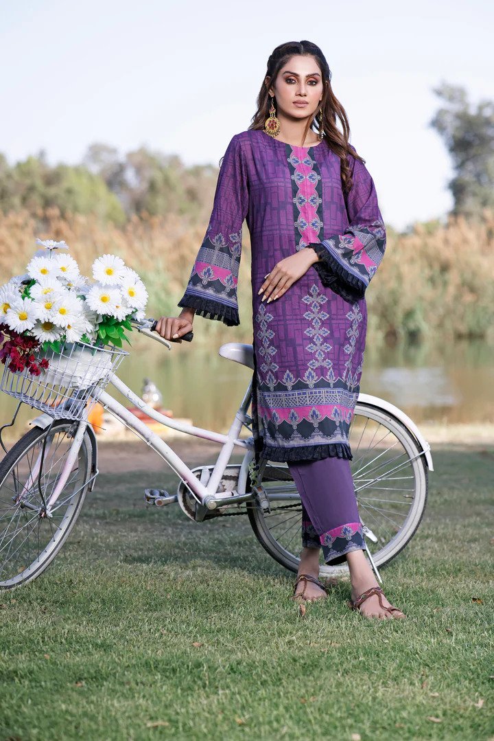 2PC PRINTED UN-STITCHED SUITS-RZL-1095