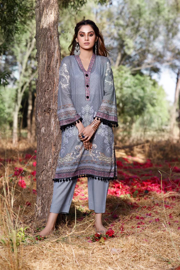 2PC PRINTED UN-STITCHED SUITS-RZL-1098