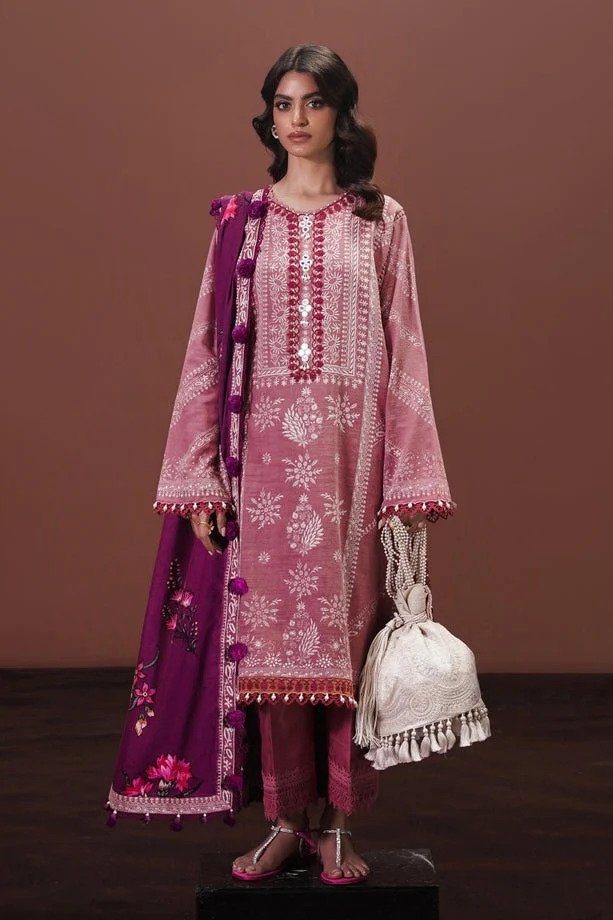 3PC Unstitched Mahay Printed Linen Dupatta Suit-SS-MH-08A
