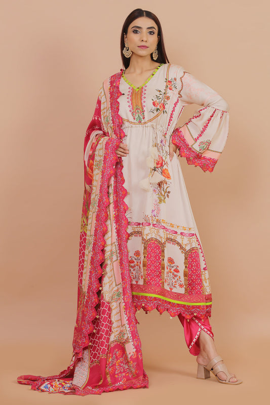 3PC UN-STITCHED SUITS-STSK-03-WHITE HEAVEN