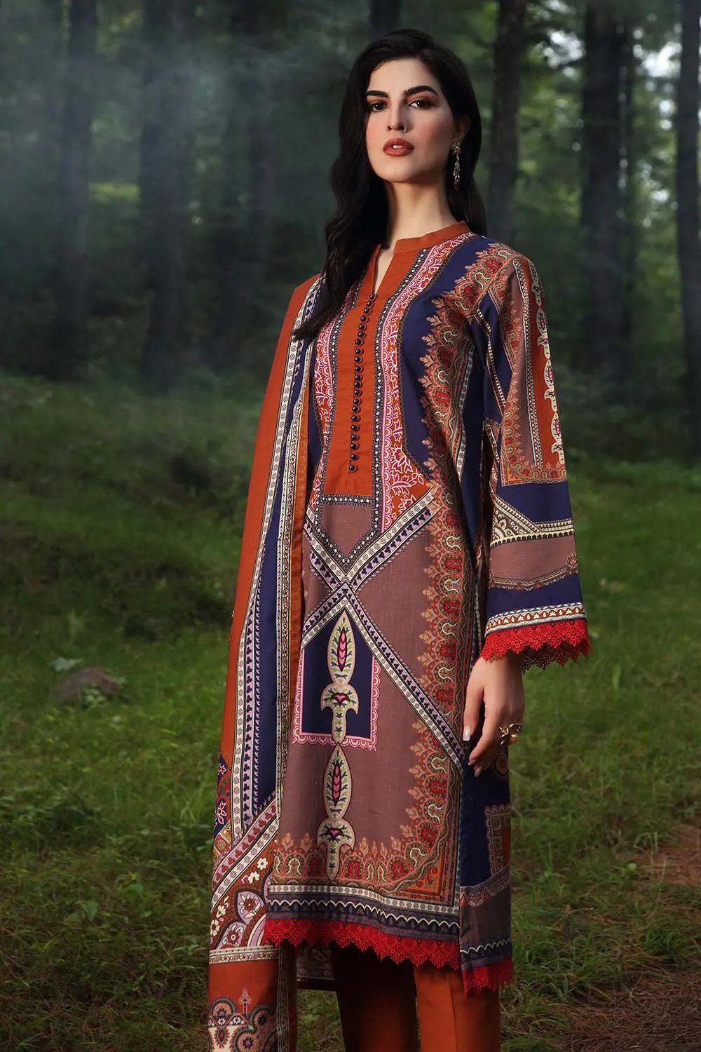 2PC DigitalPrinted Khaddar UN-STITCHED SUITS -TK-12011B