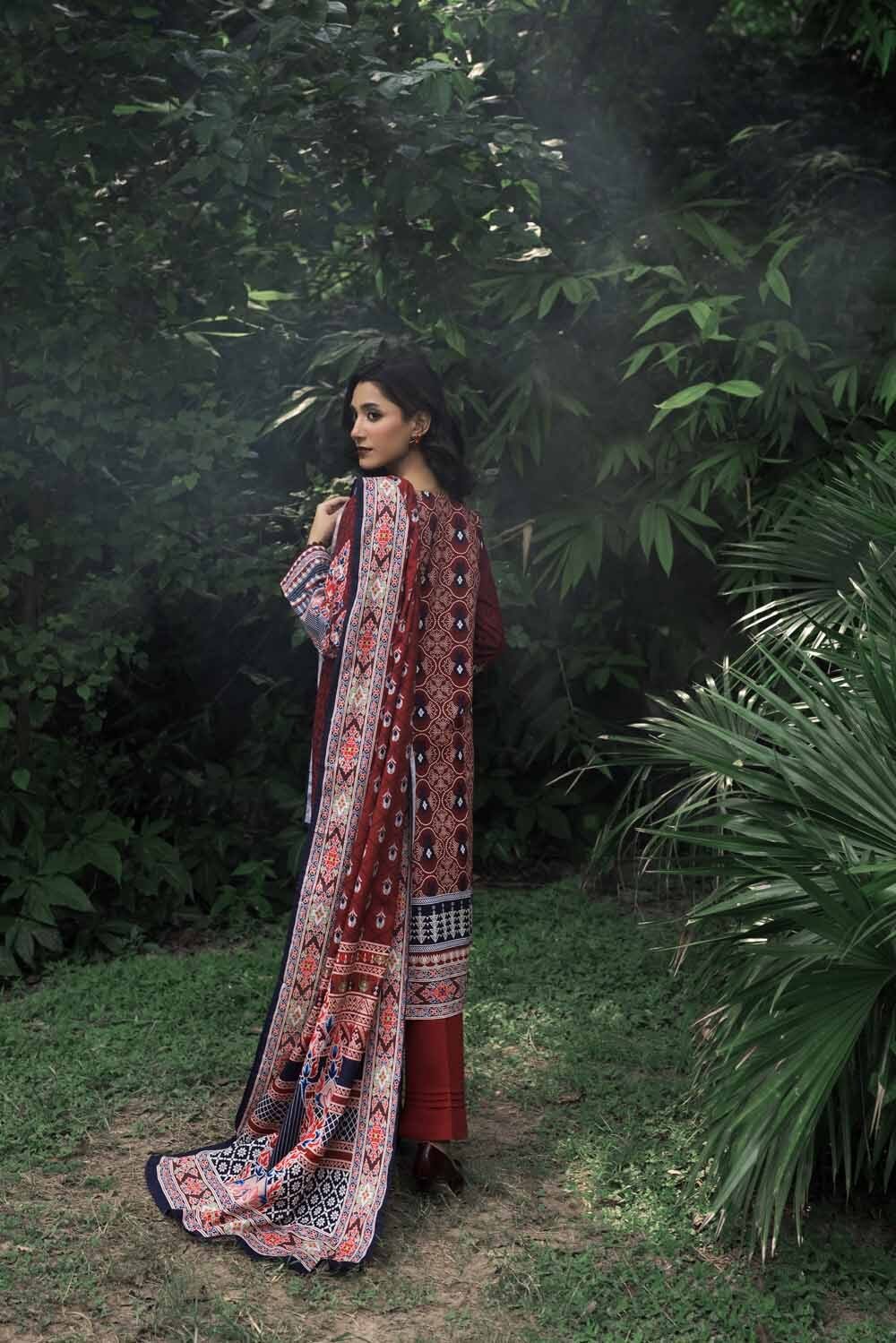 3PC Khaddar Printed UN-STITCHED SUITS-WR-22028