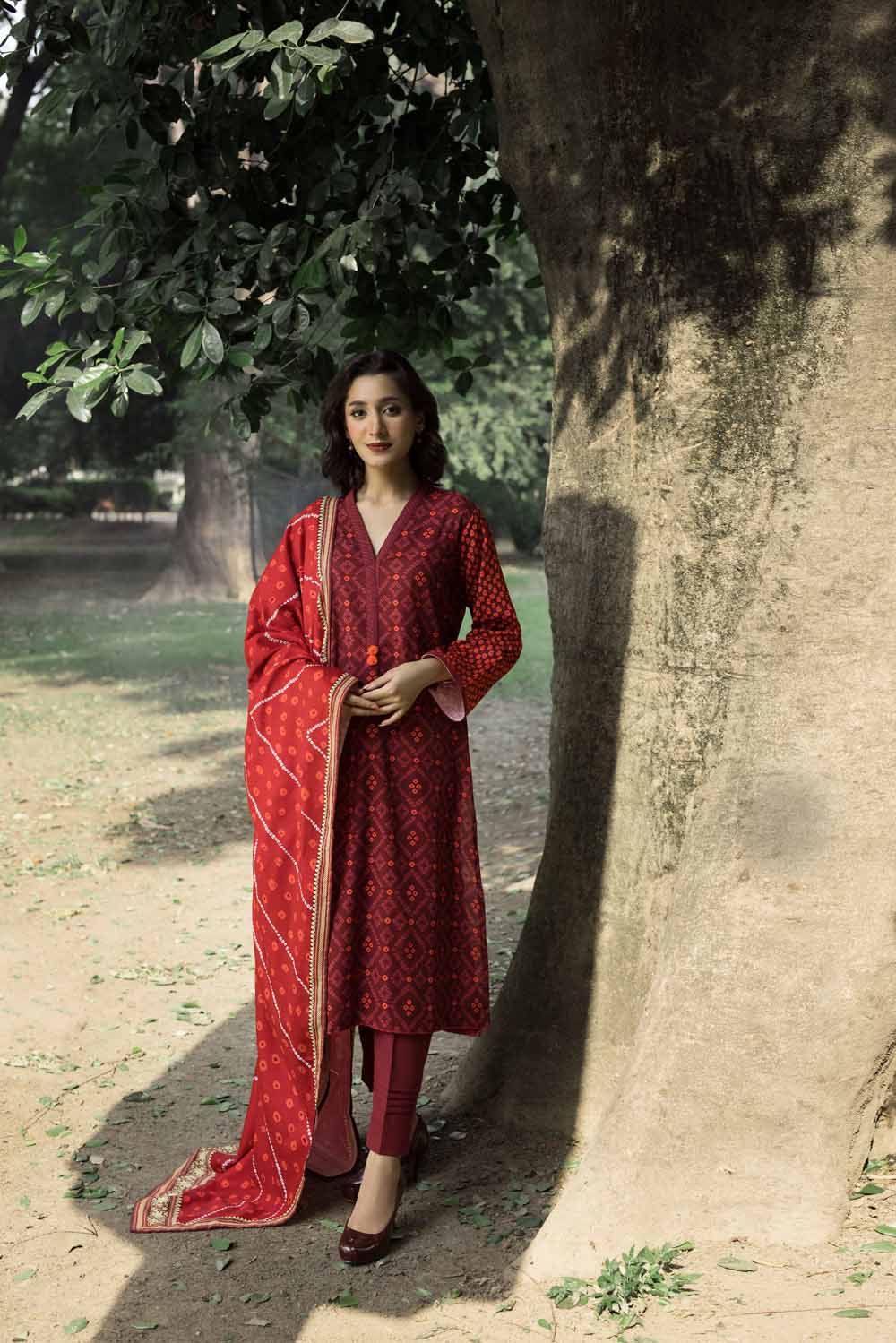 3PC Khaddar Printed UN-STITCHED SUITS-WR-22034