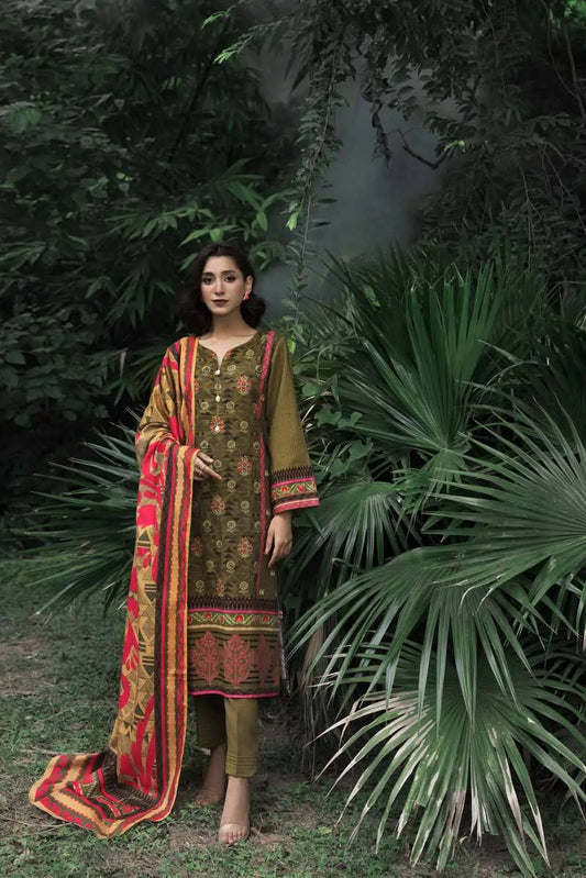 3PC Khaddar Printed UN-STITCHED SUITS-WR-22039