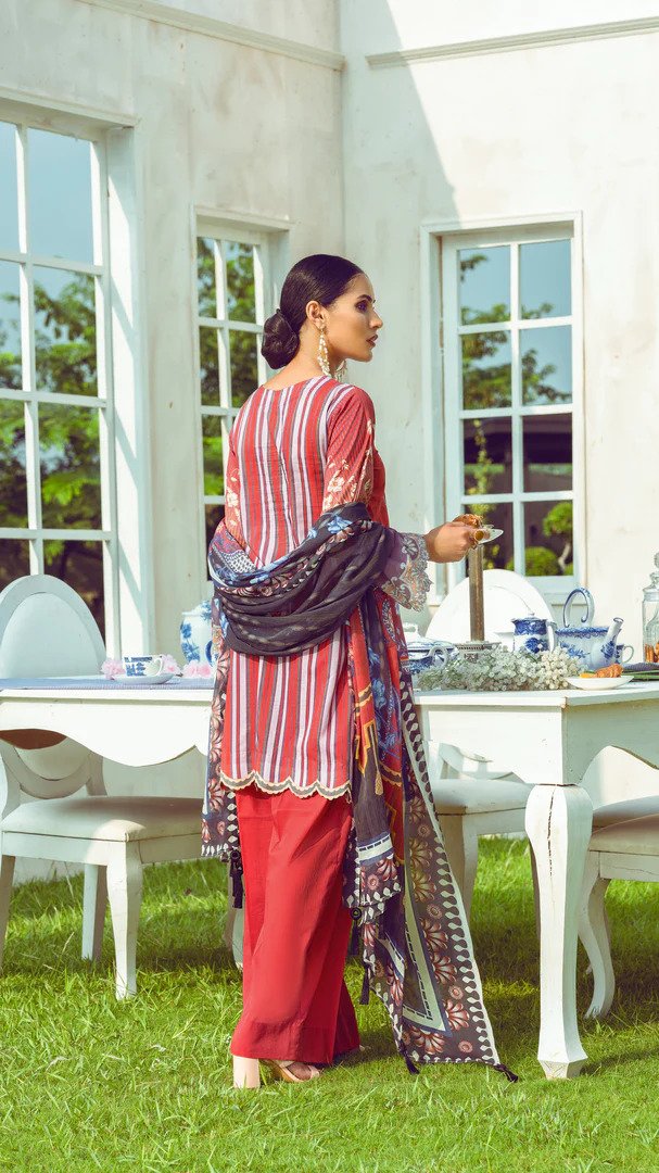 3PC UN-STITCHED SUITS-ZC-5096