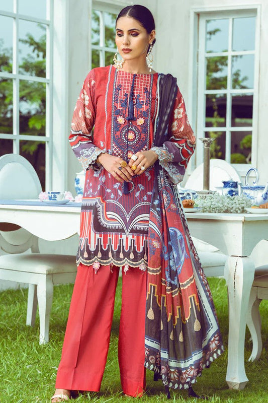 3PC UN-STITCHED SUITS-ZC-5096