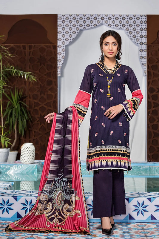 3PC UN-STITCHED SUITS-ZL-4100