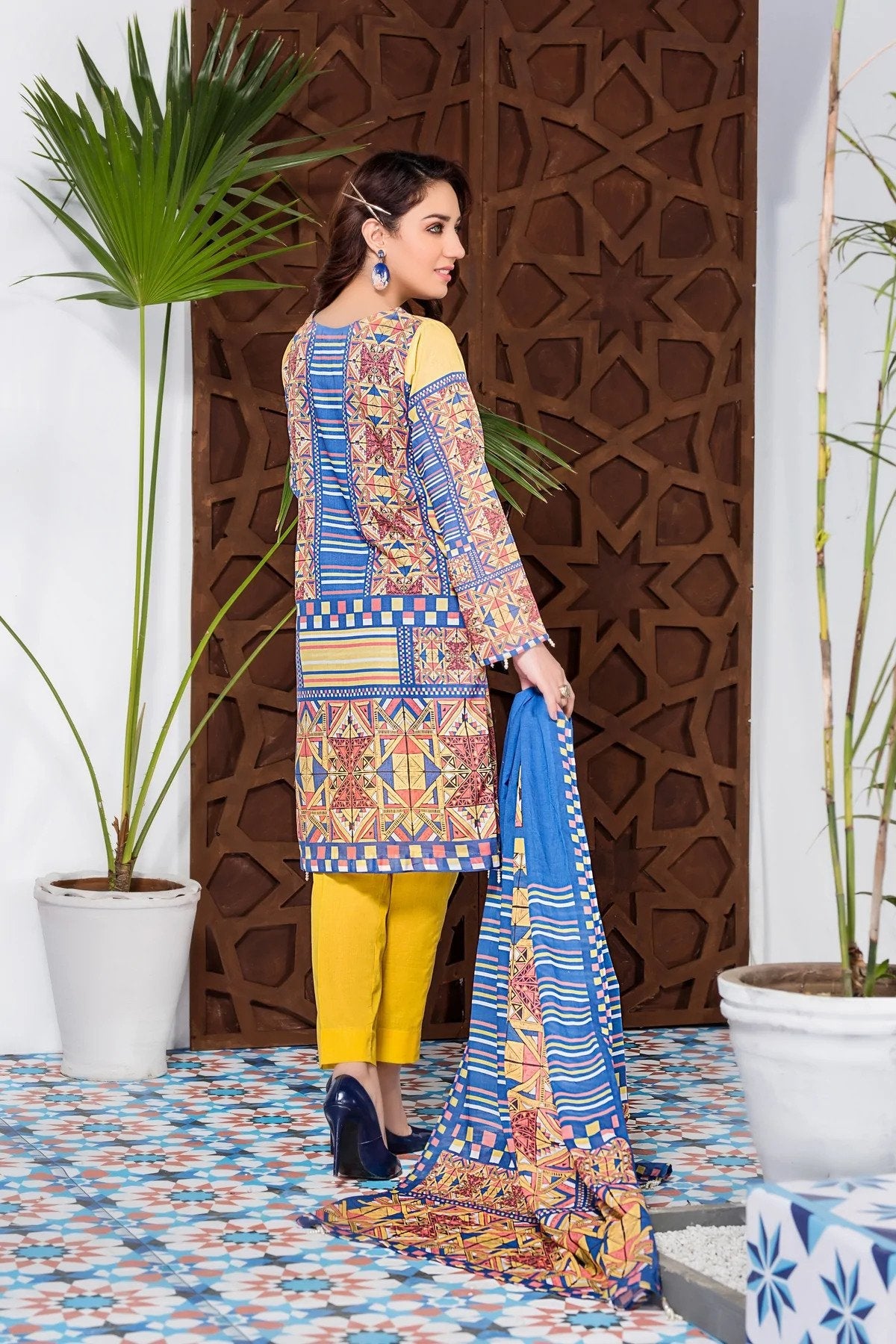 3PC UN-STITCHED SUITS-ZLA-9077