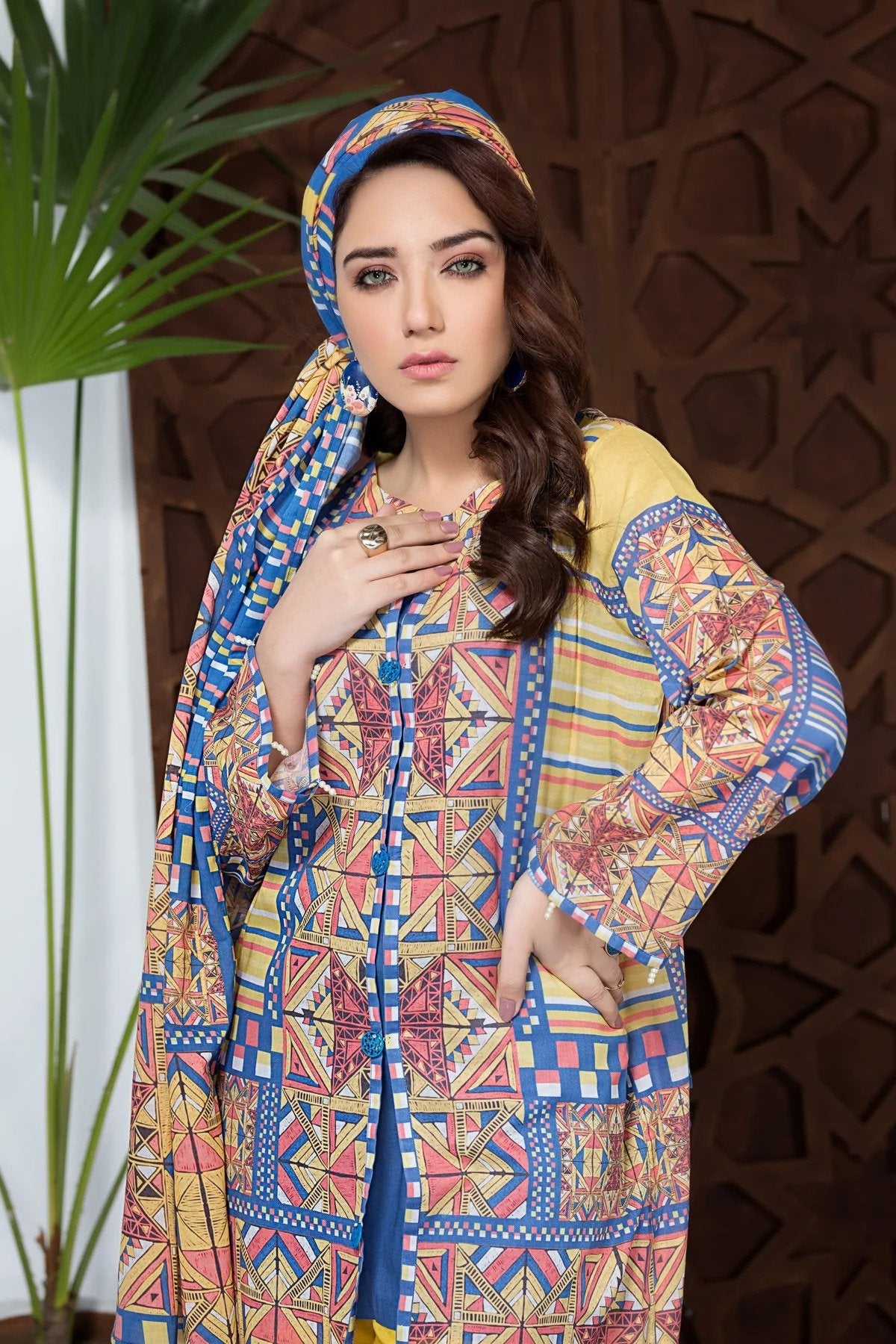 3PC UN-STITCHED SUITS-ZLA-9077