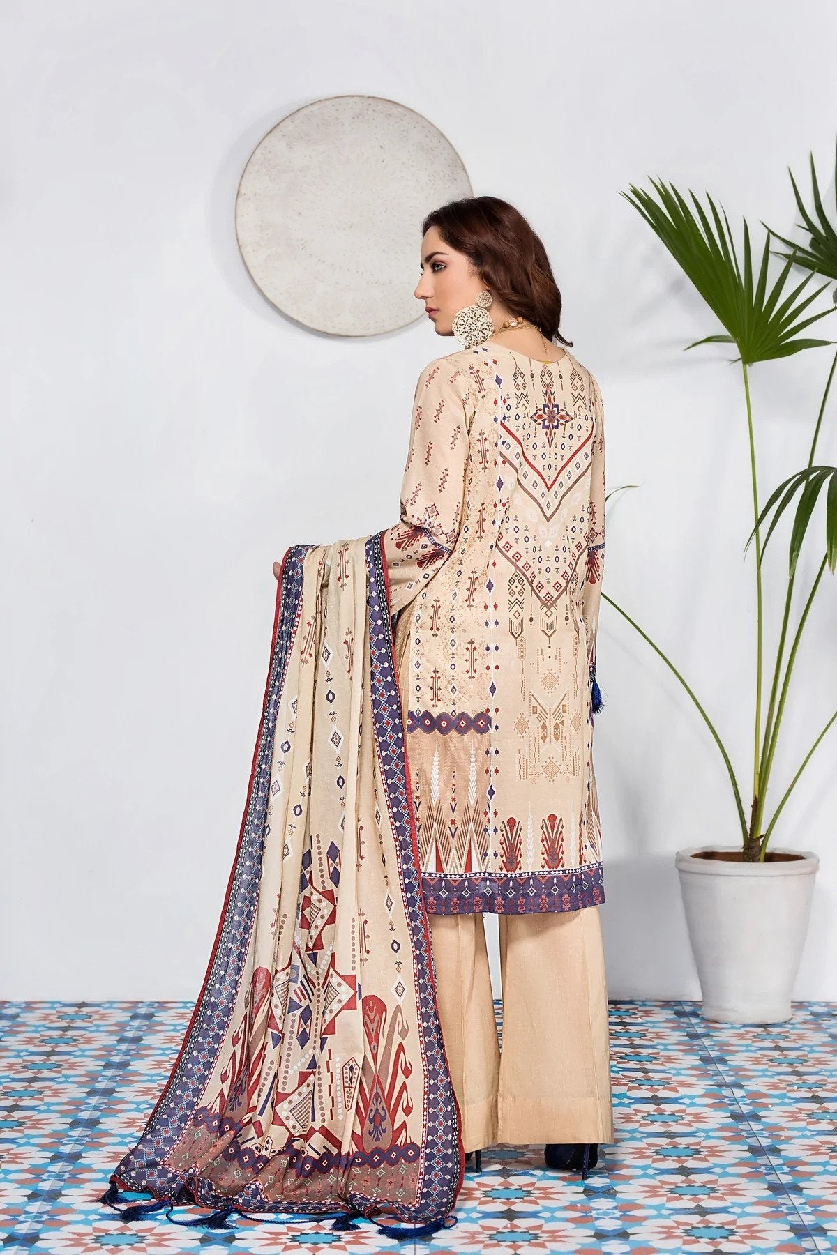 3PC UN-STITCHED SUITS-ZLA-9084