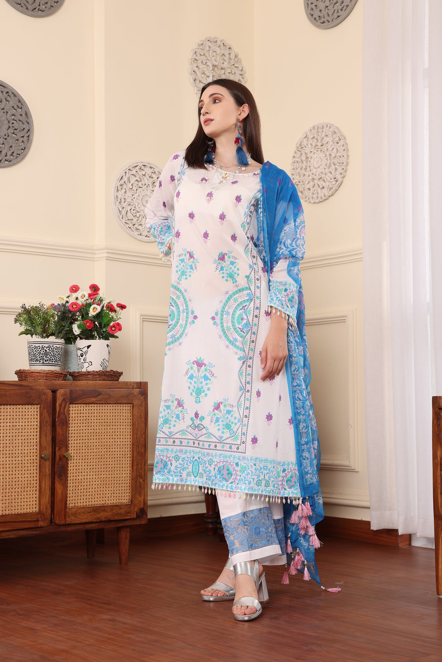 3 PCS EMBROIDERED MEHER UNSTITCHED SUMMER COLLECTION SYT-06