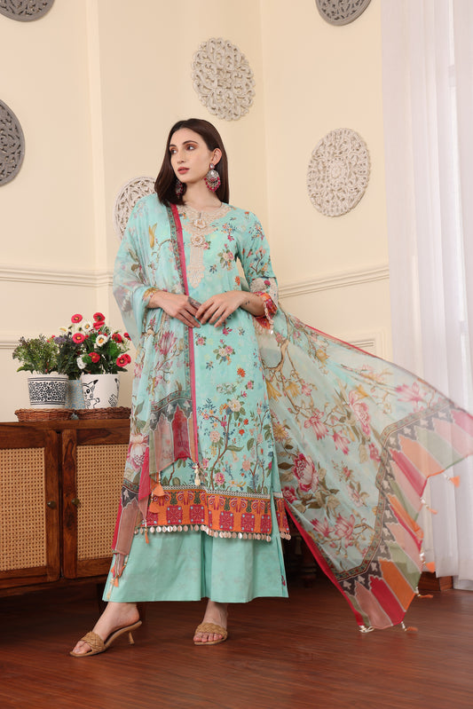 3 PCS EMBROIDERED MEHER UNSTITCHED SUMMER COLLECTION SYT-02