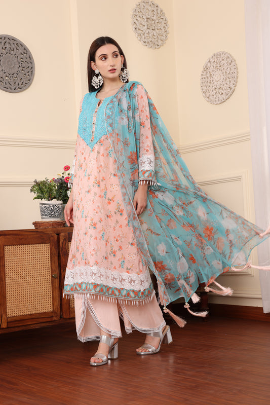 3 PCS EMBROIDERED MEHER UNSTITCHED SUMMER COLLECTION SYT-04