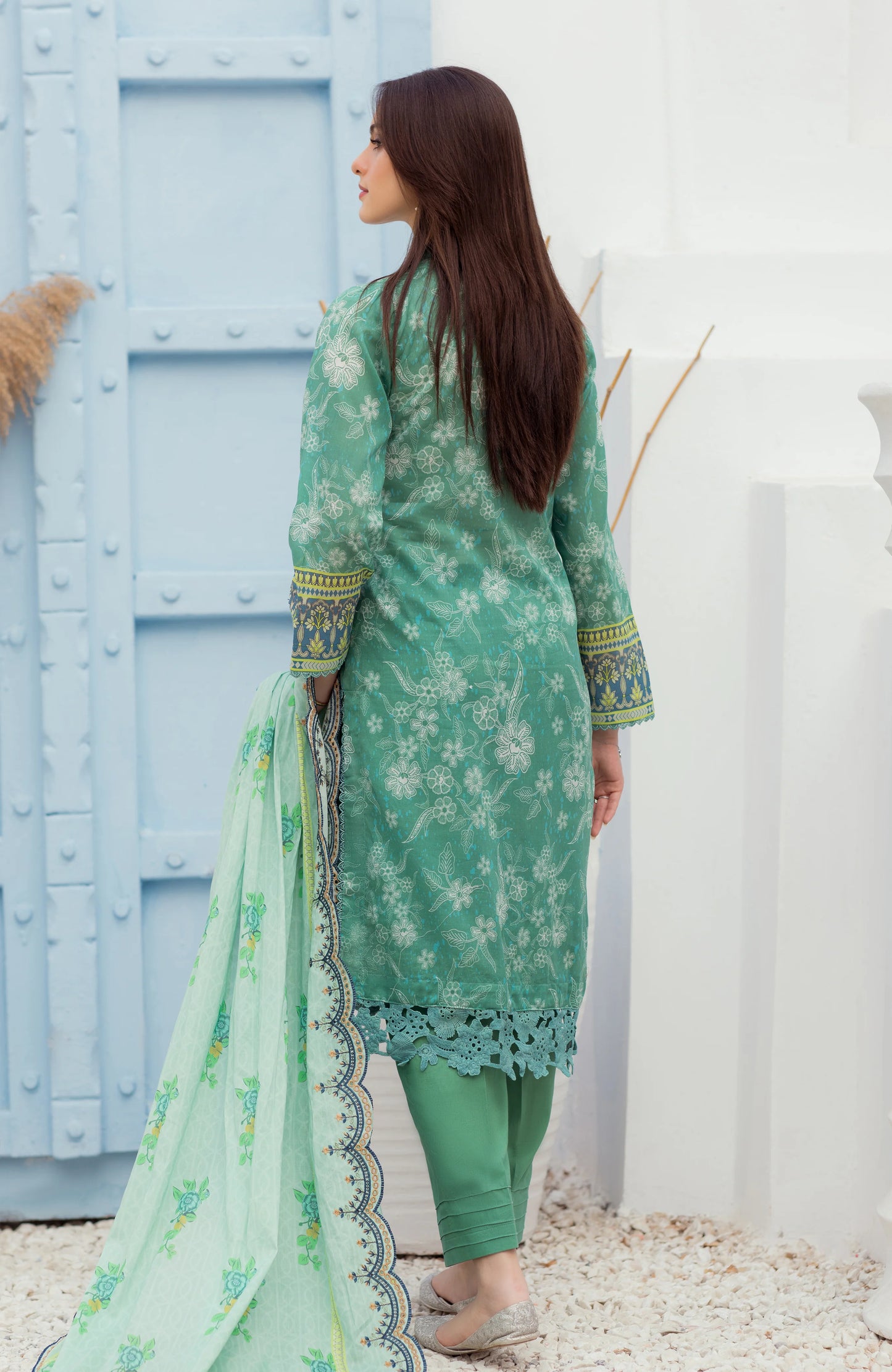 ALZOHAIB CUTWORK BLISS 3 PIECE UNSTITCHED SUIT | CBL-24-07