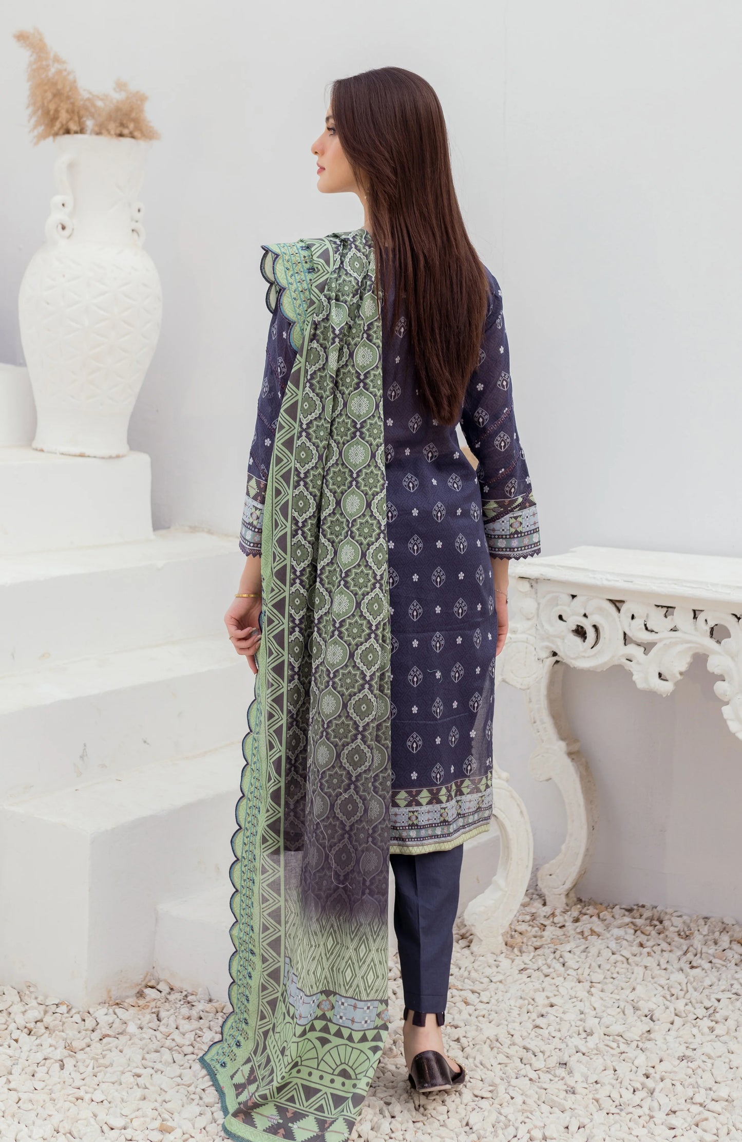 ALZOHAIB CUTWORK BLISS 3 PIECE UNSTITCHED SUIT | CBL-24-09