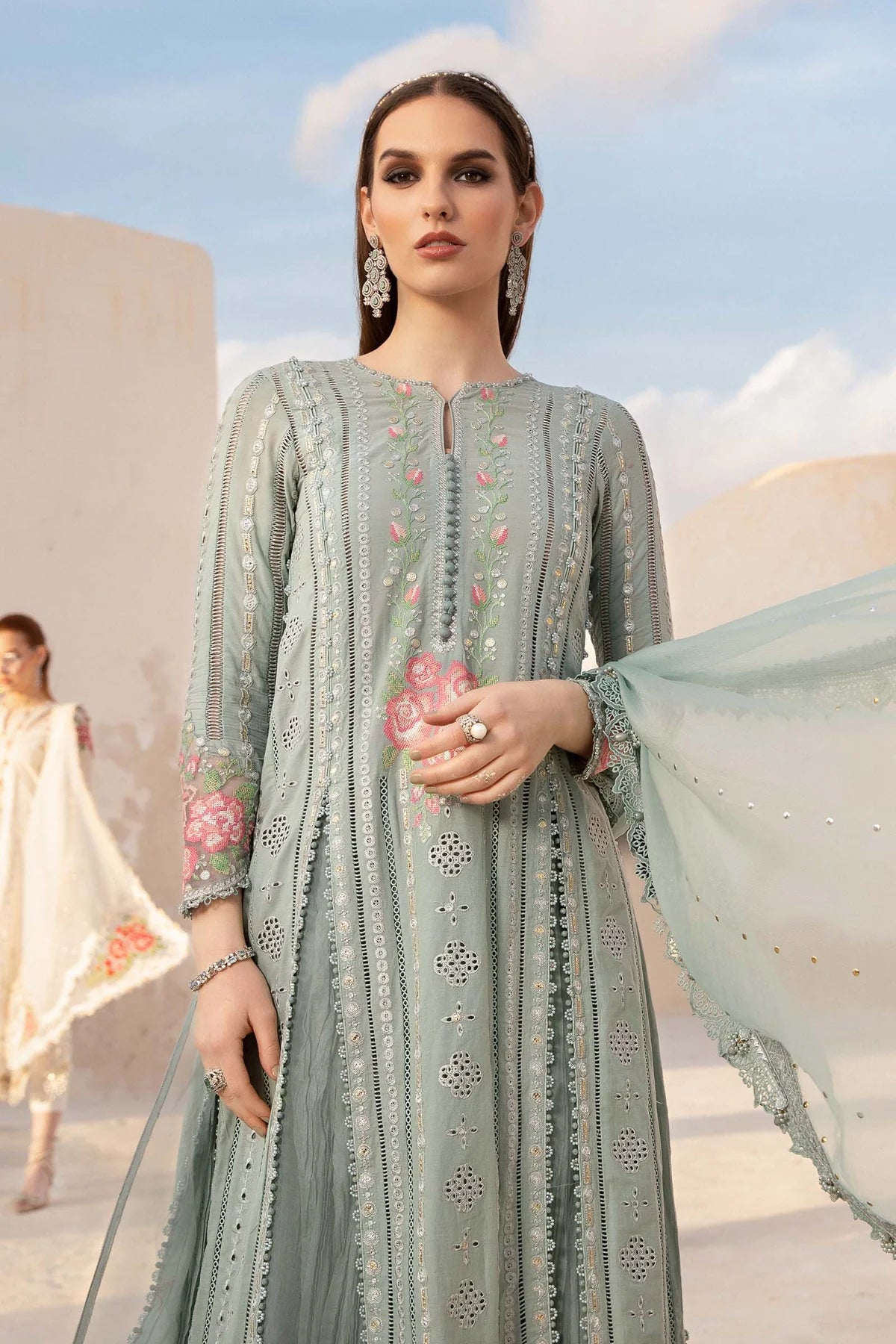 MARIA B LUXURY UN-STITCHED SUIT| D-2412-B