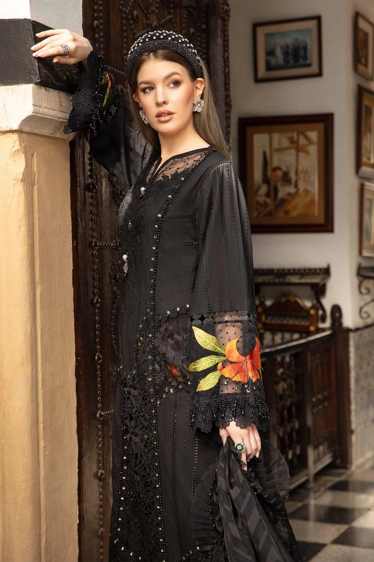 MARIA B LUXURY UN-STITCHED SUIT| D-2408-B