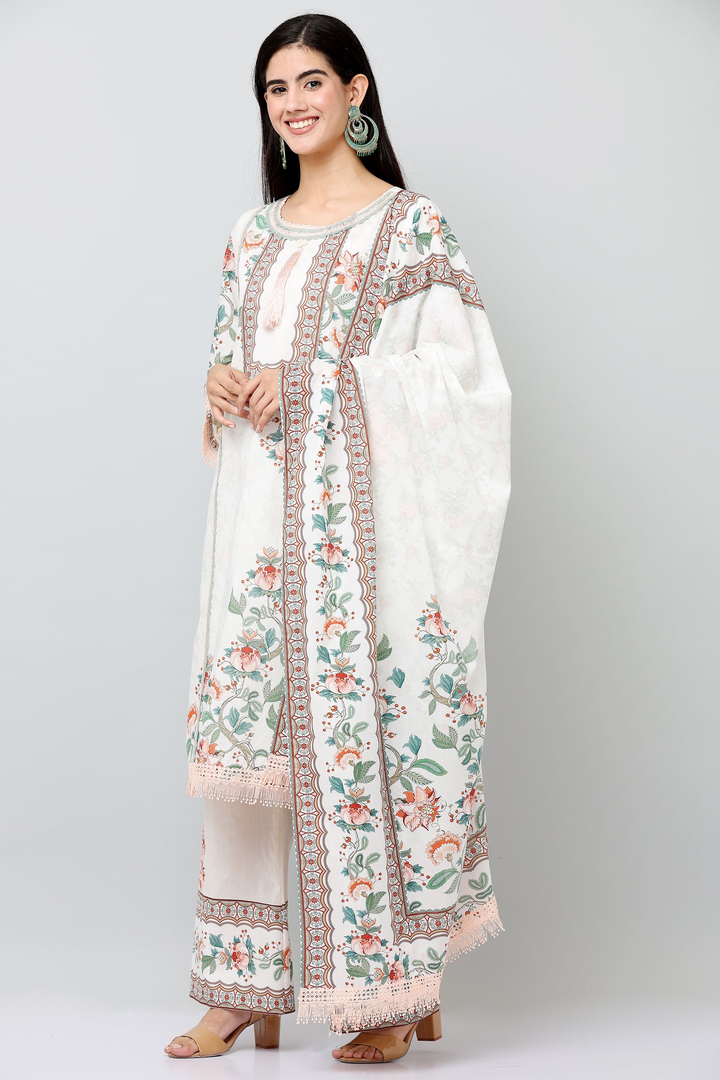 3PC EMBROIDERED UN-STITCHED SUITS-KH-RA-03
