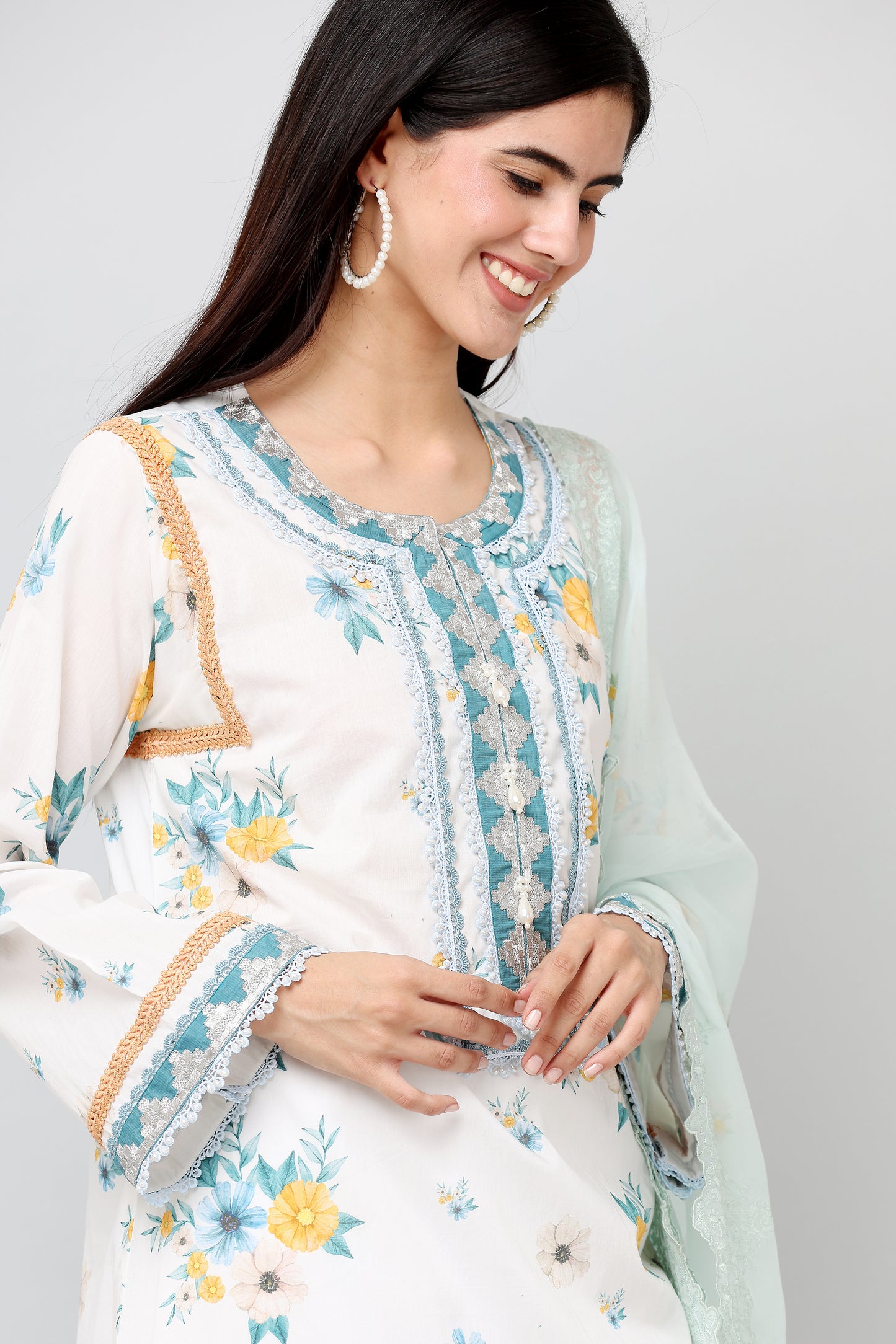 3PC EMBROIDERED UN-STITCHED SUITS-KH-ST-05