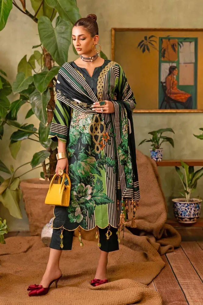 3PC Printed Lawn Unstitched Suit CL-42025