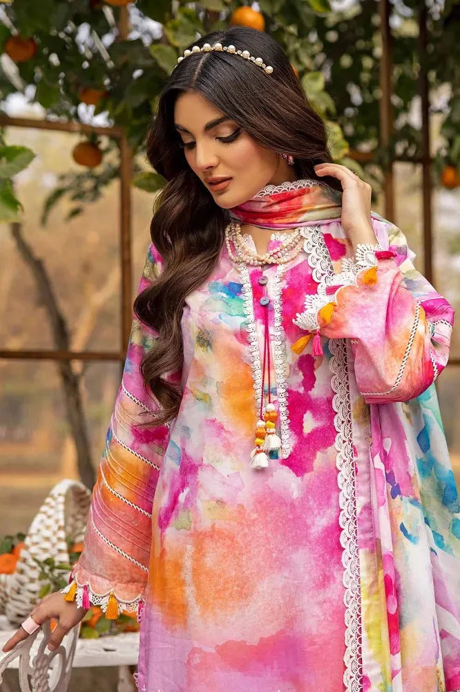 3PC Printed Embroidered Lawn Unstitched Suit CL-42028