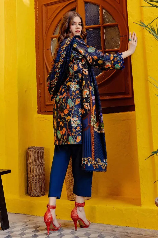 3PC Printed Lawn Unstitched Suit CL-42101 A