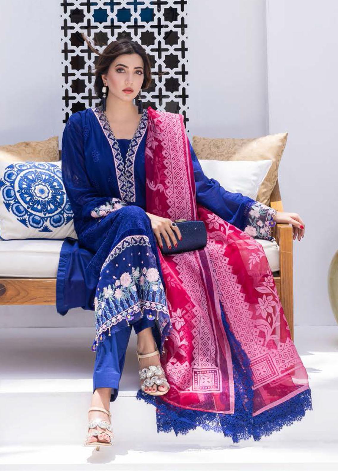 RUNGKARI  3 PIECE EMBROIDERED LAWN SUITS UNSTITCHED  SUMMER COLLECTION (A-06)