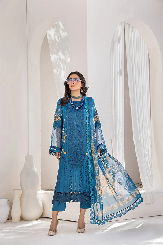 ZA 3PCS SEMI-STITCHED EMBROIDERED SUIT-ZA-OCEAN GRACE-03