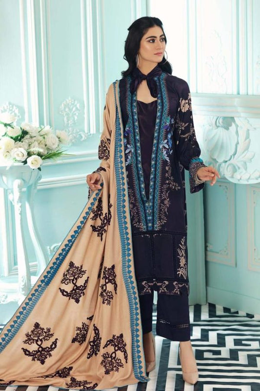 3PC Unstitched ANIIQ EMBROIDERED KOTAIL Suit -ANW 07