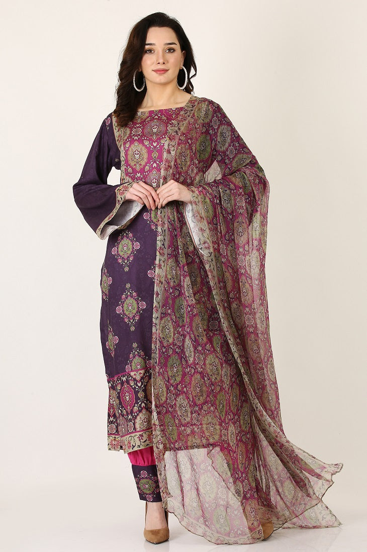 3PC UN-STITCHED SUITS-RS-02-D