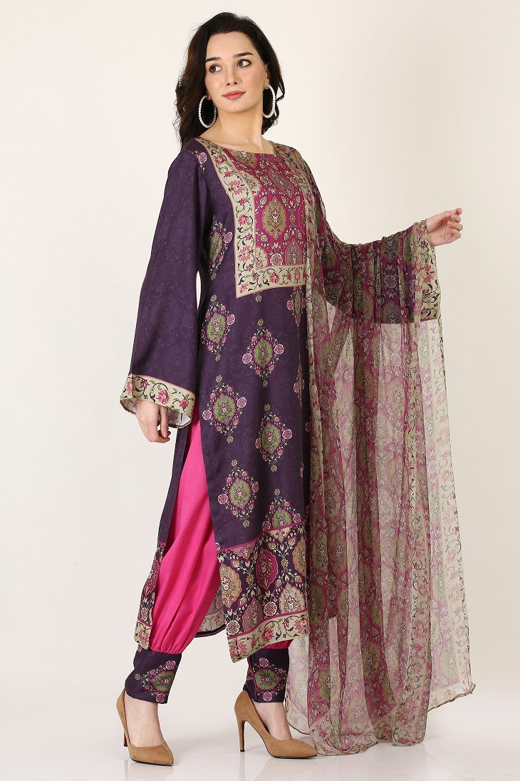 3PC UN-STITCHED SUITS-RS-02-D